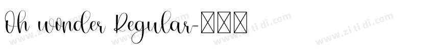 Oh wonder Regular字体转换